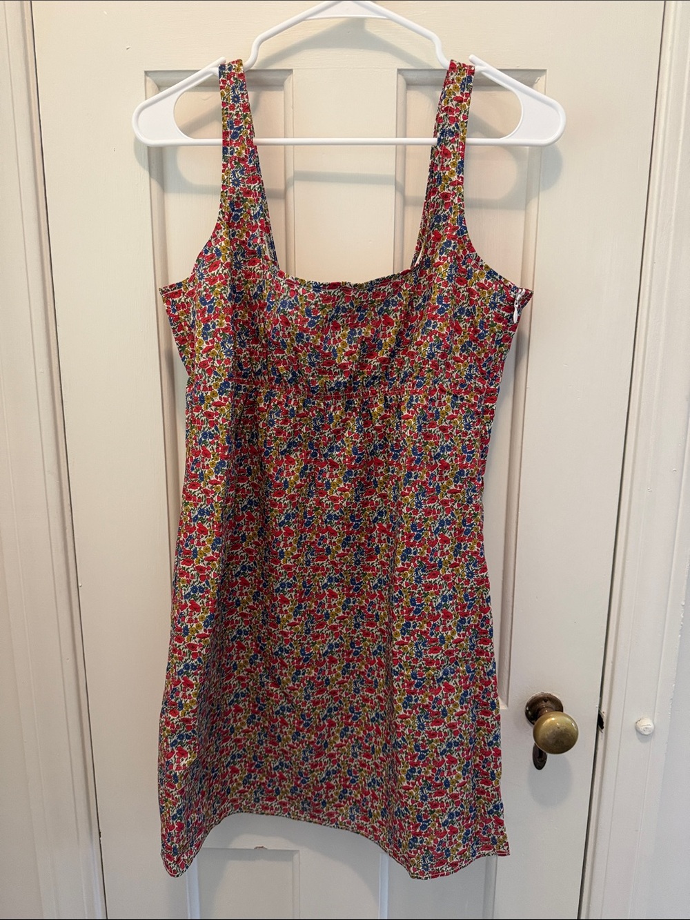 NWT Liberty J. Crew Red Floral Tank Mini Dress
